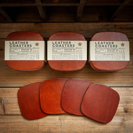 Leather Coasters Set of 4