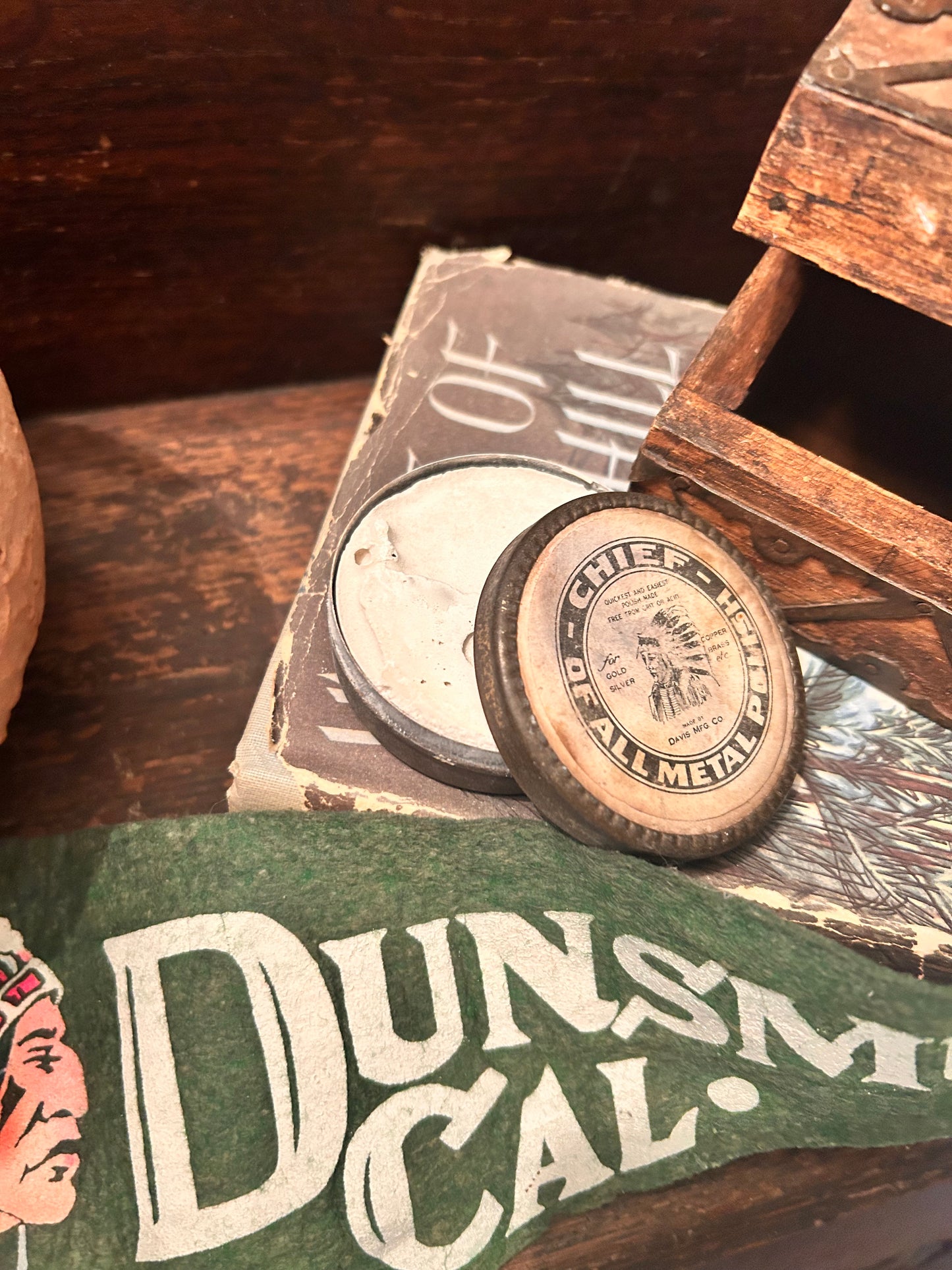 Vintage Dunsmuir California souvenir pennant