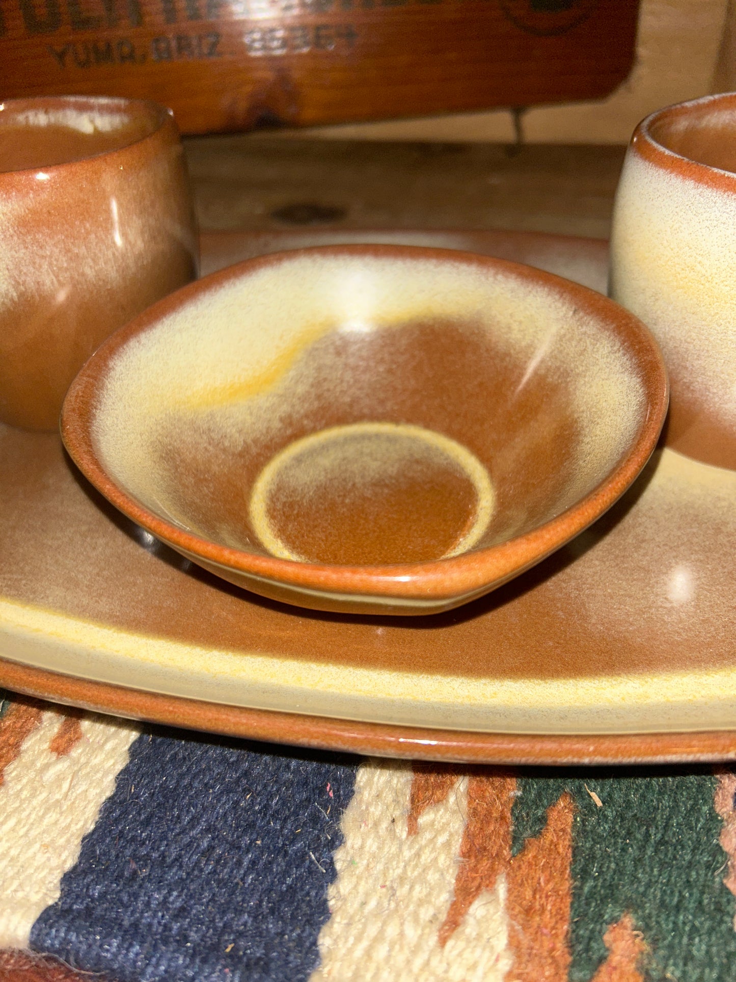 Vintage Frankoma Plainman Desert Gold set