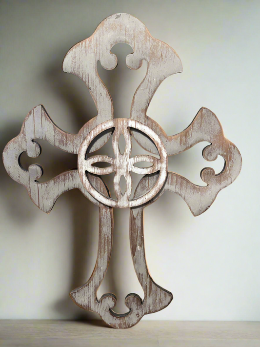 Large wooden wall cross