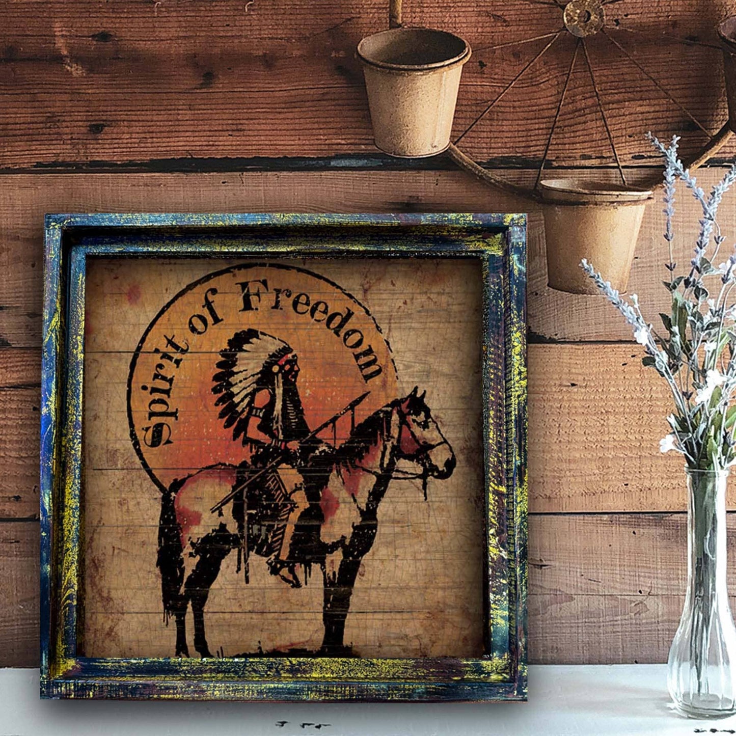 Spirit of Freedom - Square Framed Artwork