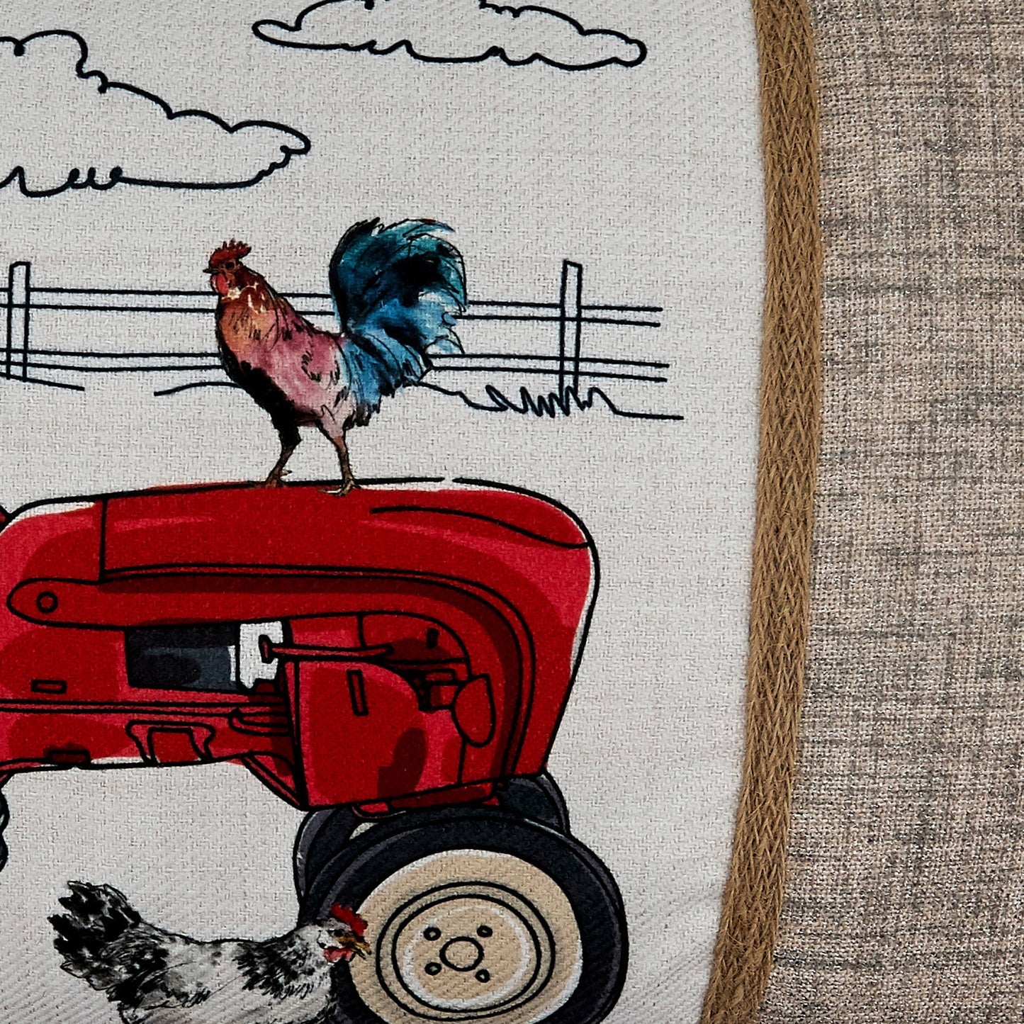 Farm Tractor Pillow Cover