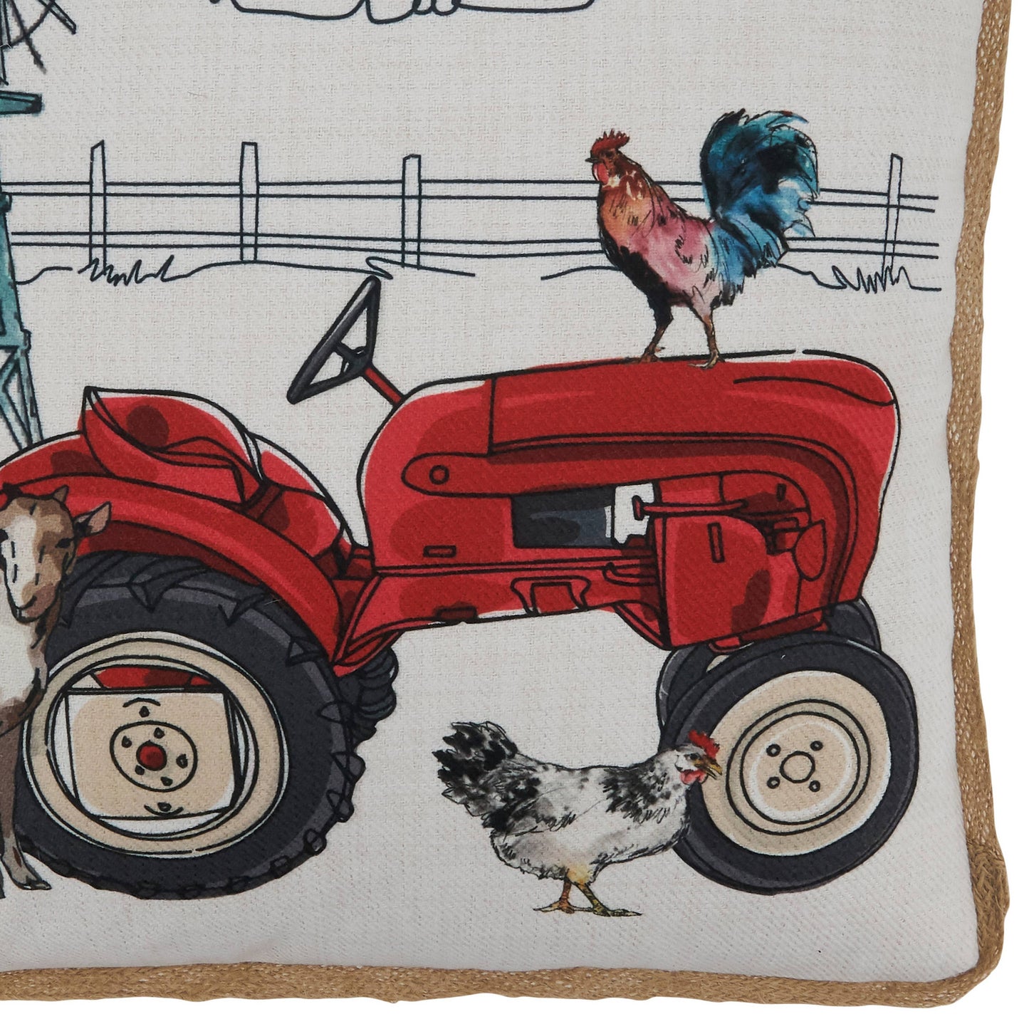 Farm Tractor Pillow Cover