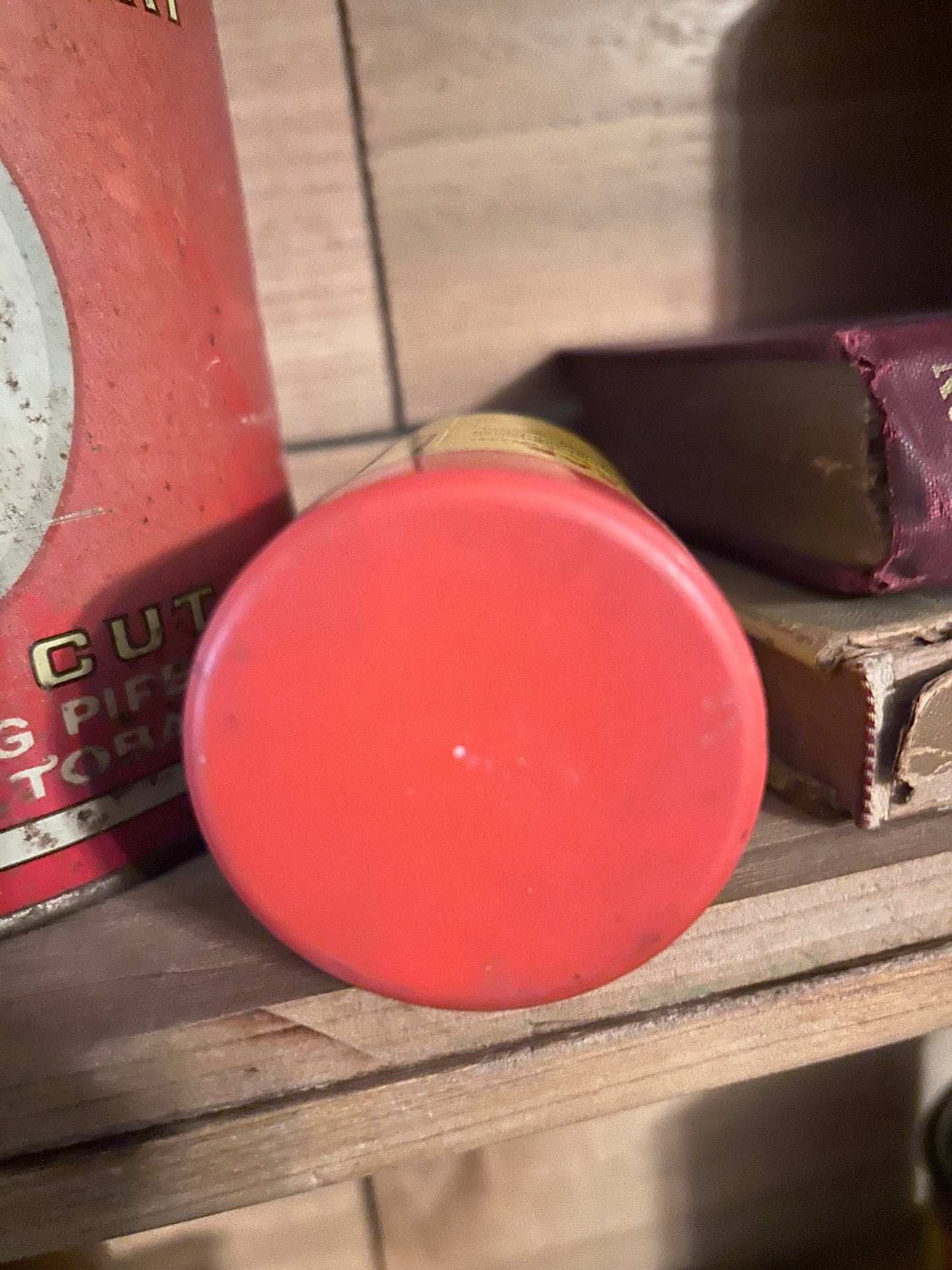 Vintage Red Bear Copper & Brass Polish Container
