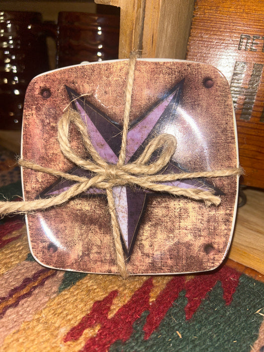 Western Star Collection set of 4 wine appetizer plates