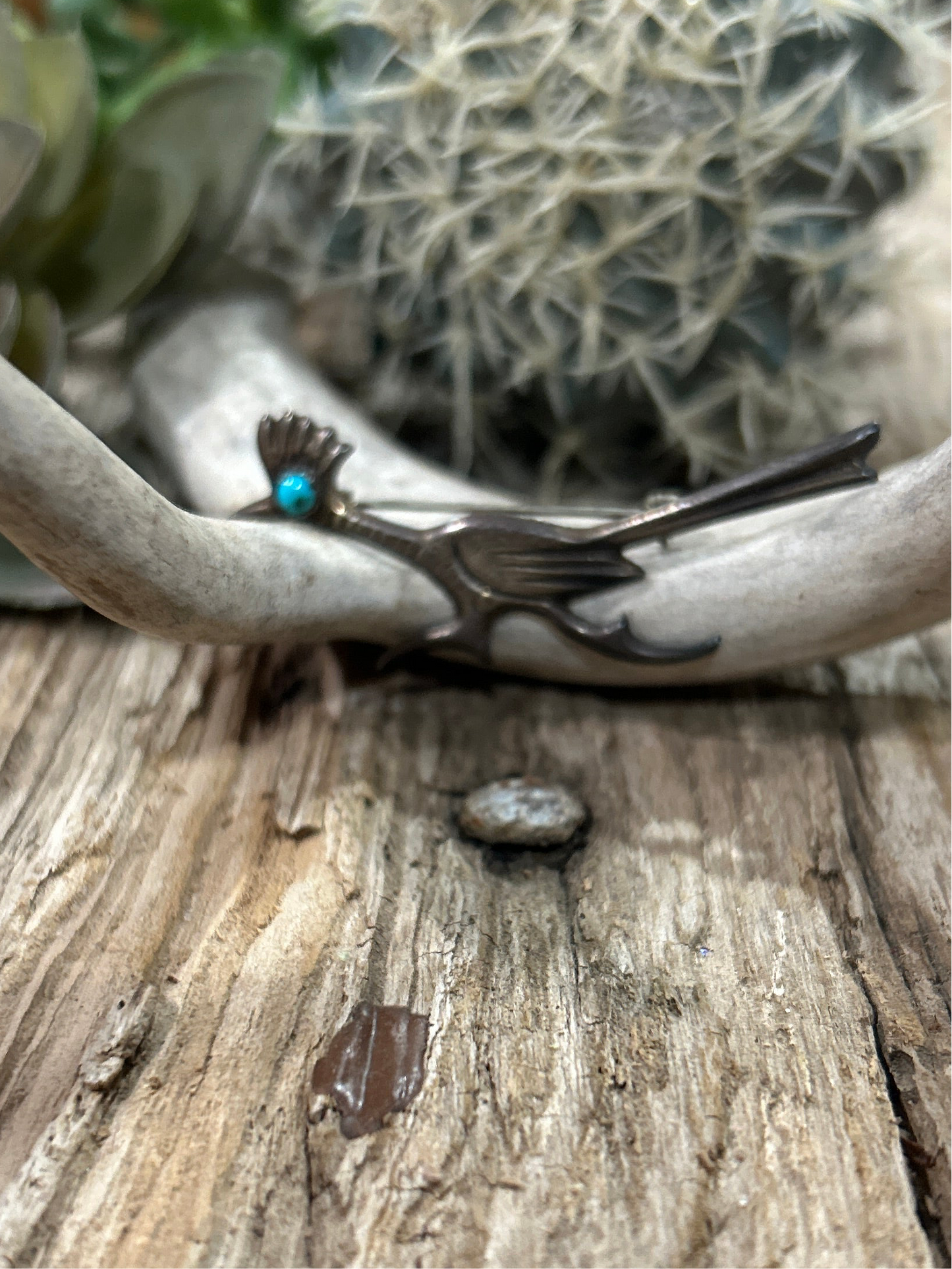 Southwest Roadrunner Brooch