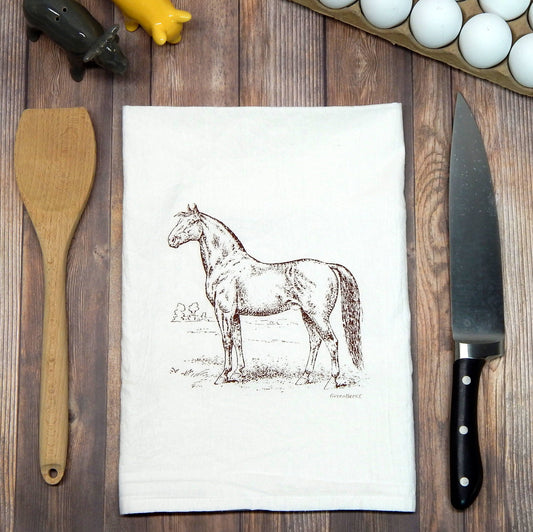 Horse Kitchen Towel | Tea Towels | Flour Sack Dish Towels