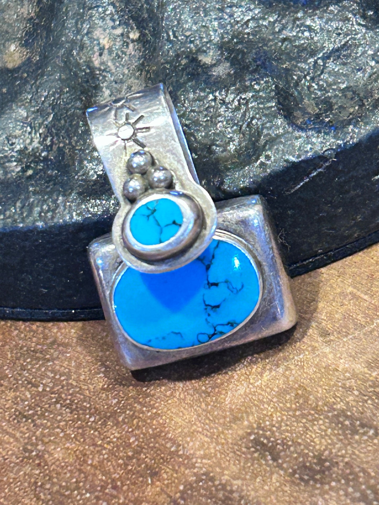 Vintage Mexico 925 Turquoise Pendant