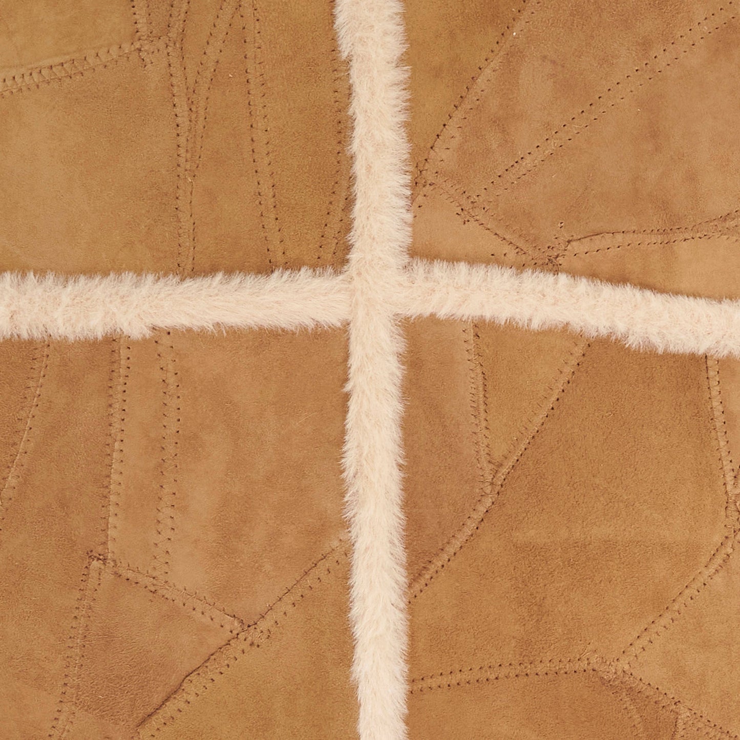 Distinctive Patchwork Leather Pillow Cover