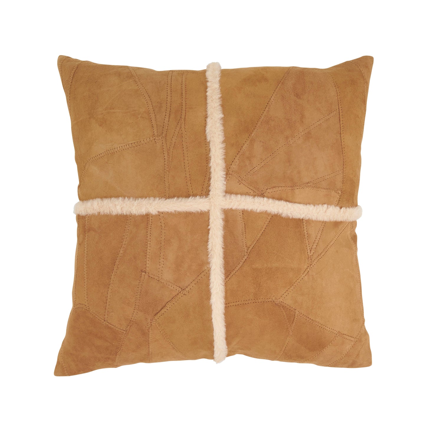 Distinctive Patchwork Leather Pillow Cover