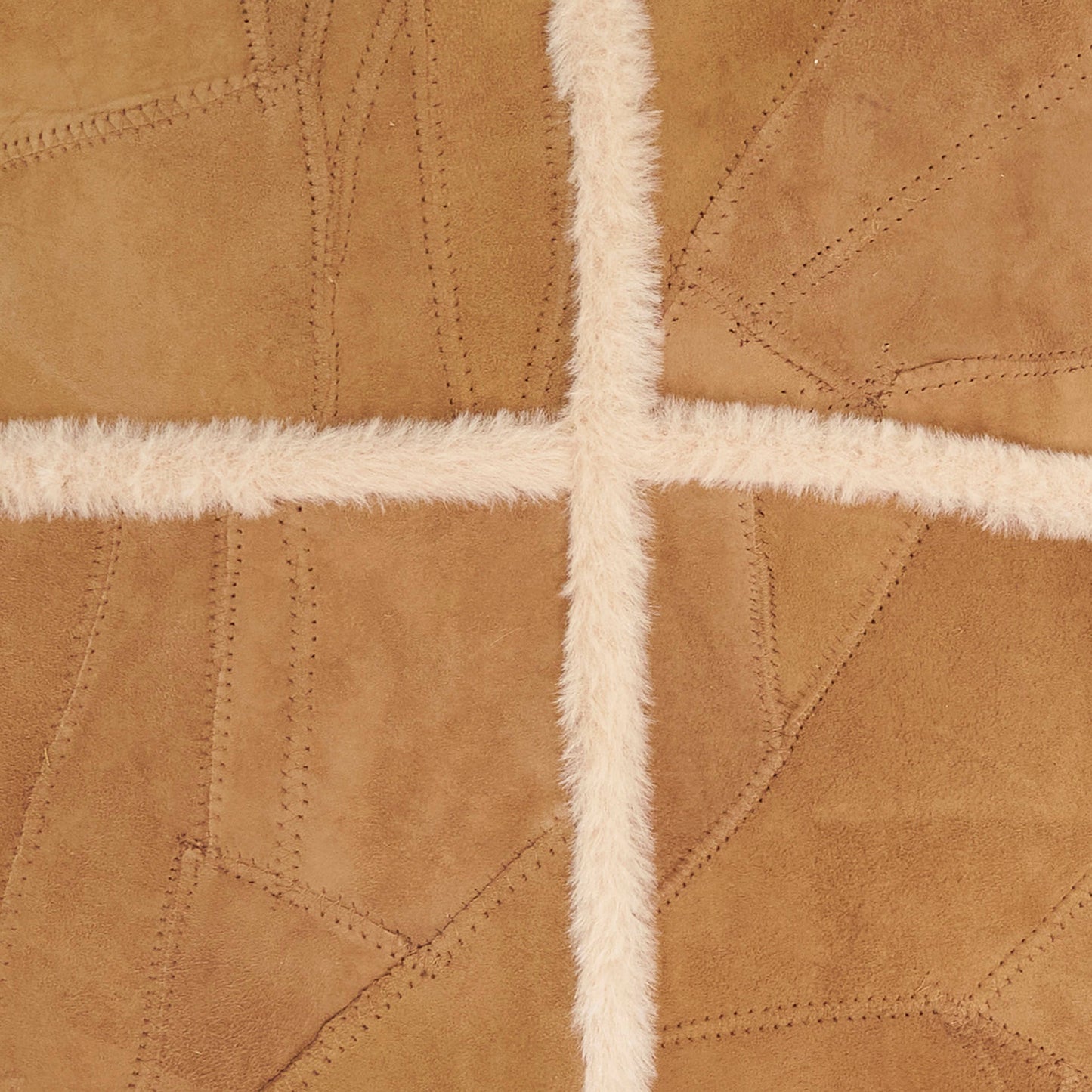 Distinctive Patchwork Leather Pillow Cover