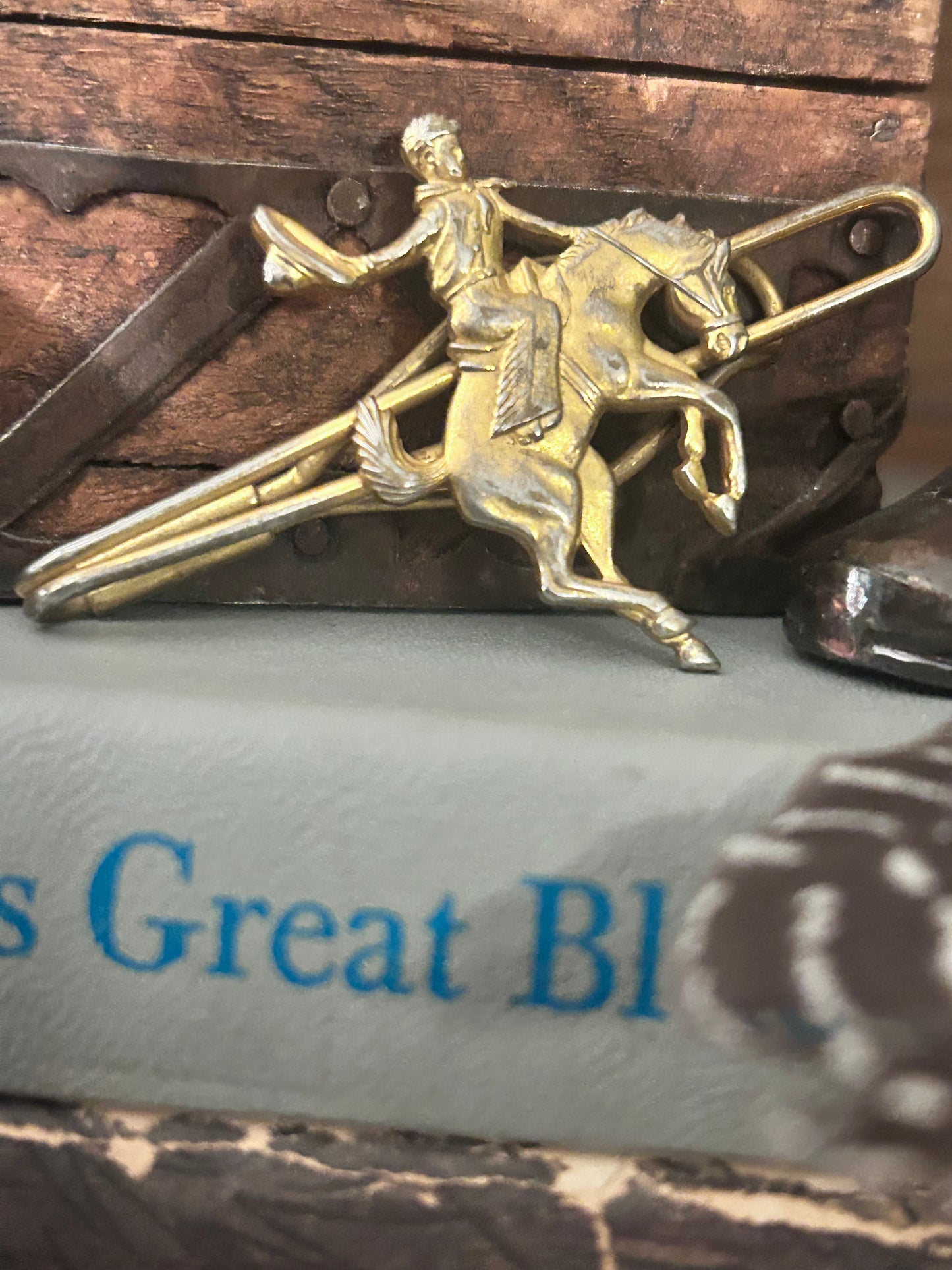 Vintage Bronc Rider tie clip