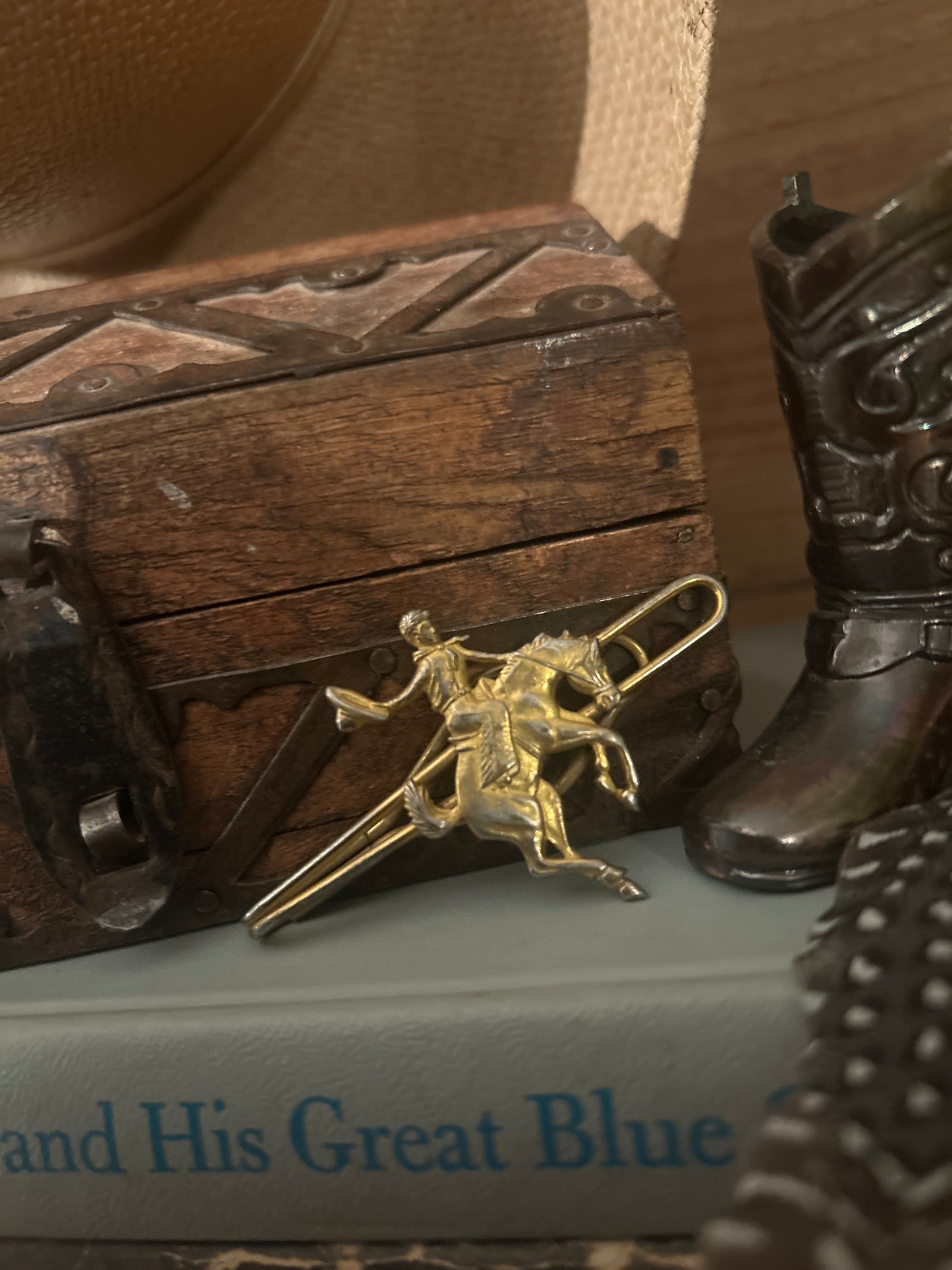 Vintage Bronc Rider tie clip