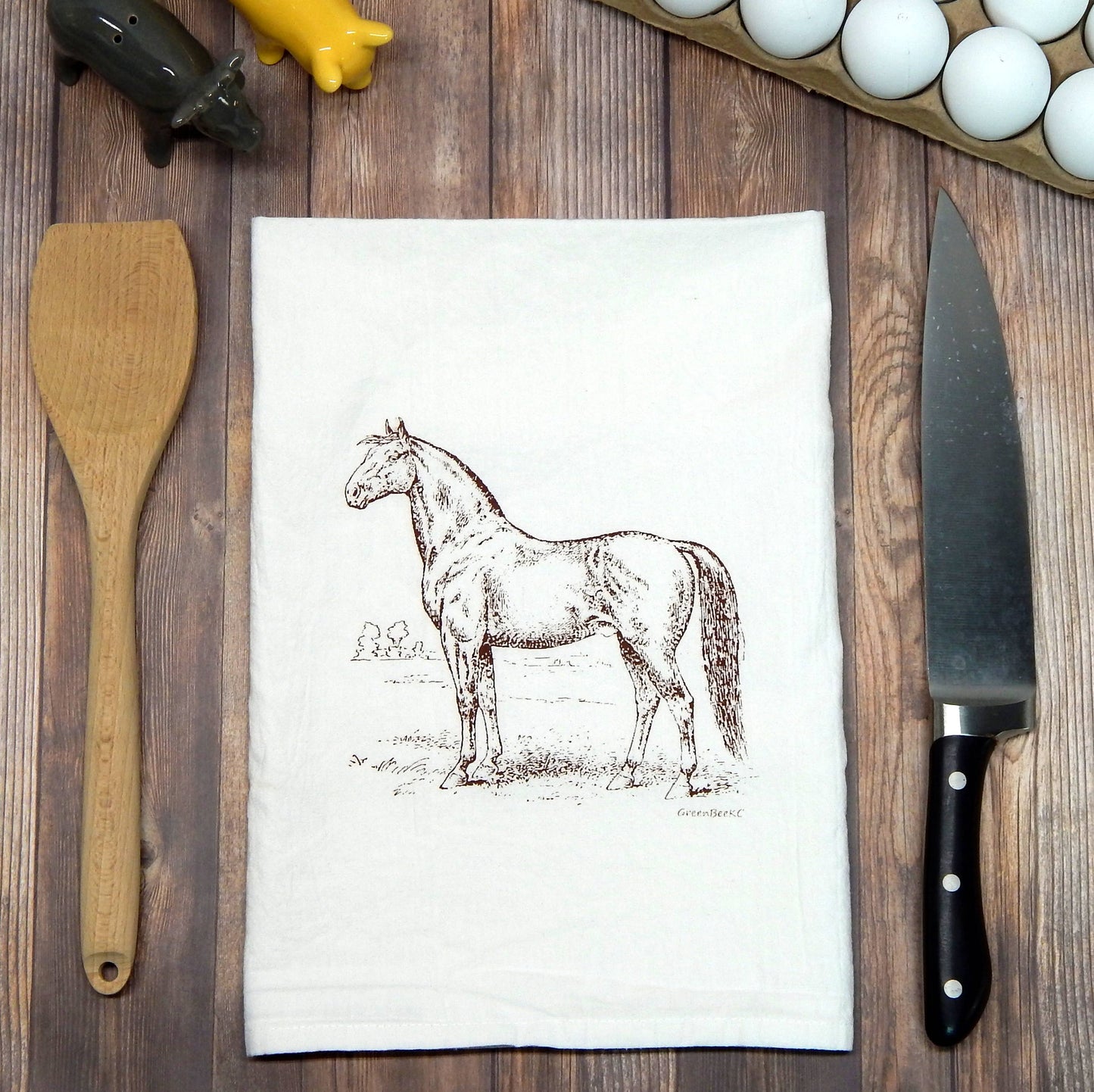Horse Kitchen Towel | Tea Towels | Flour Sack Dish Towels