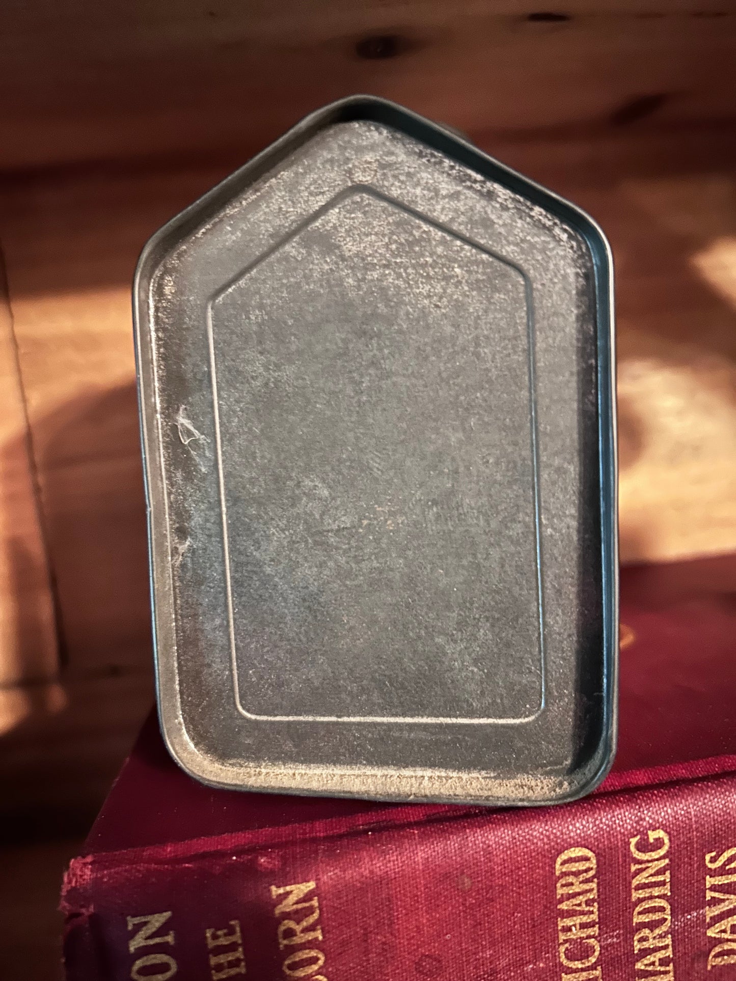 Log Cabin syrup tin piggy bank