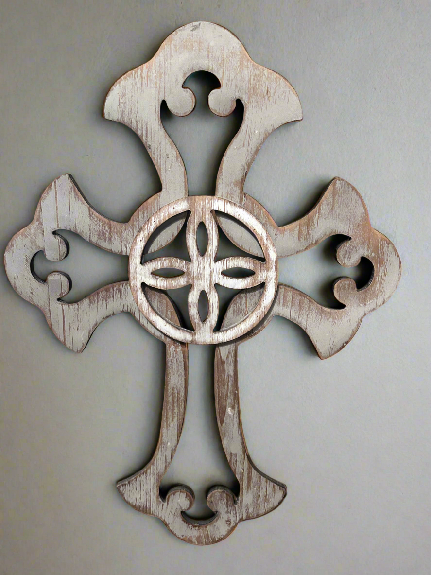 Large wooden wall cross