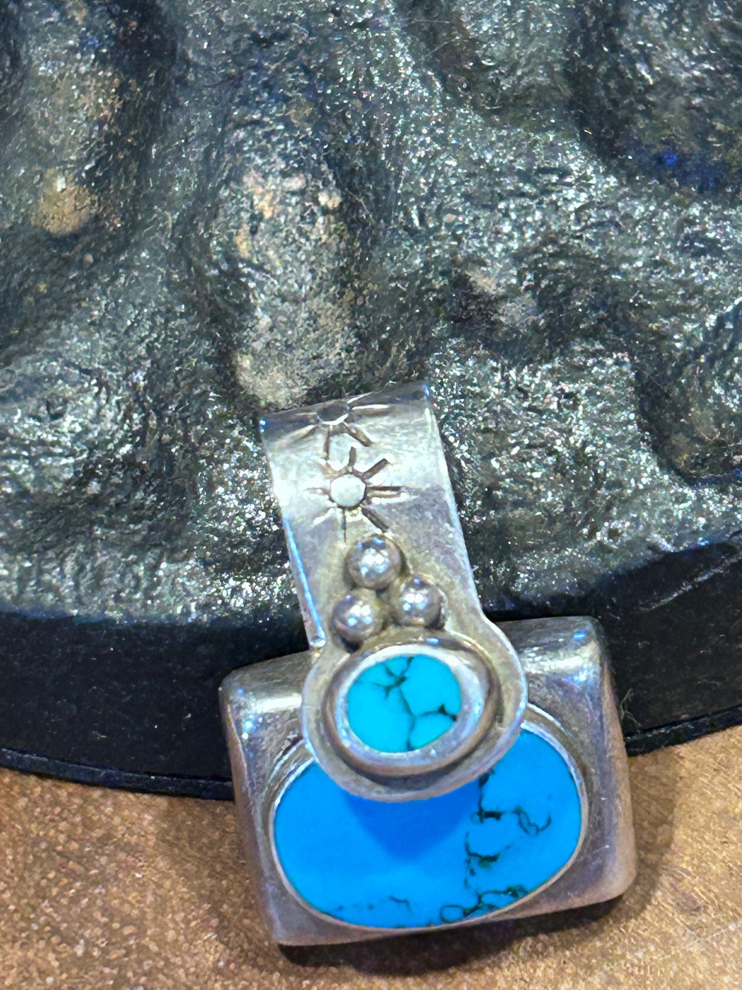 Vintage Mexico 925 Turquoise Pendant