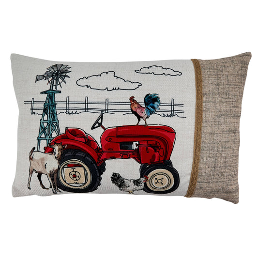 Farm Tractor Pillow Cover
